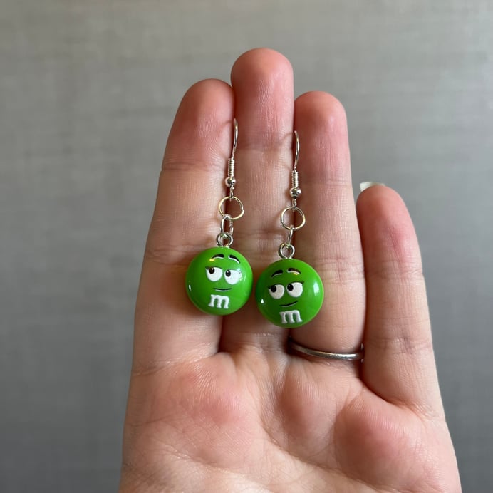 Green M&M Earrings – Green Planet Designs