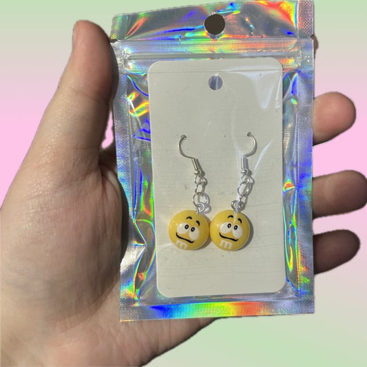 Yellow M&M Earrings