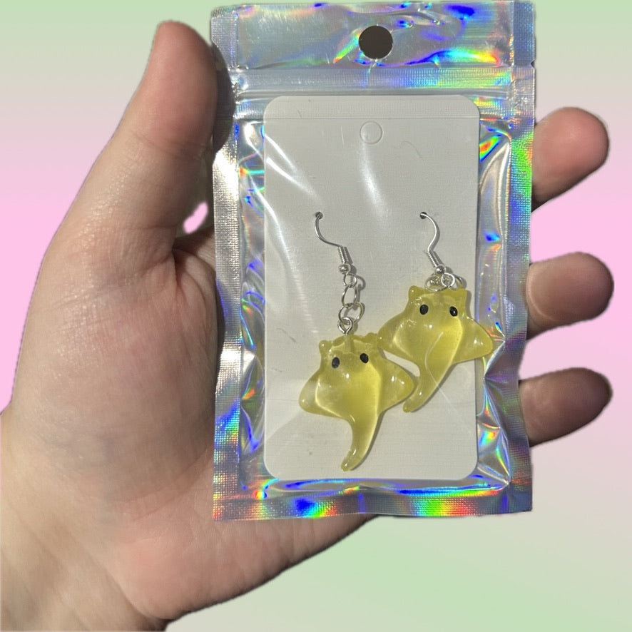 Yellow Stingray Earrings