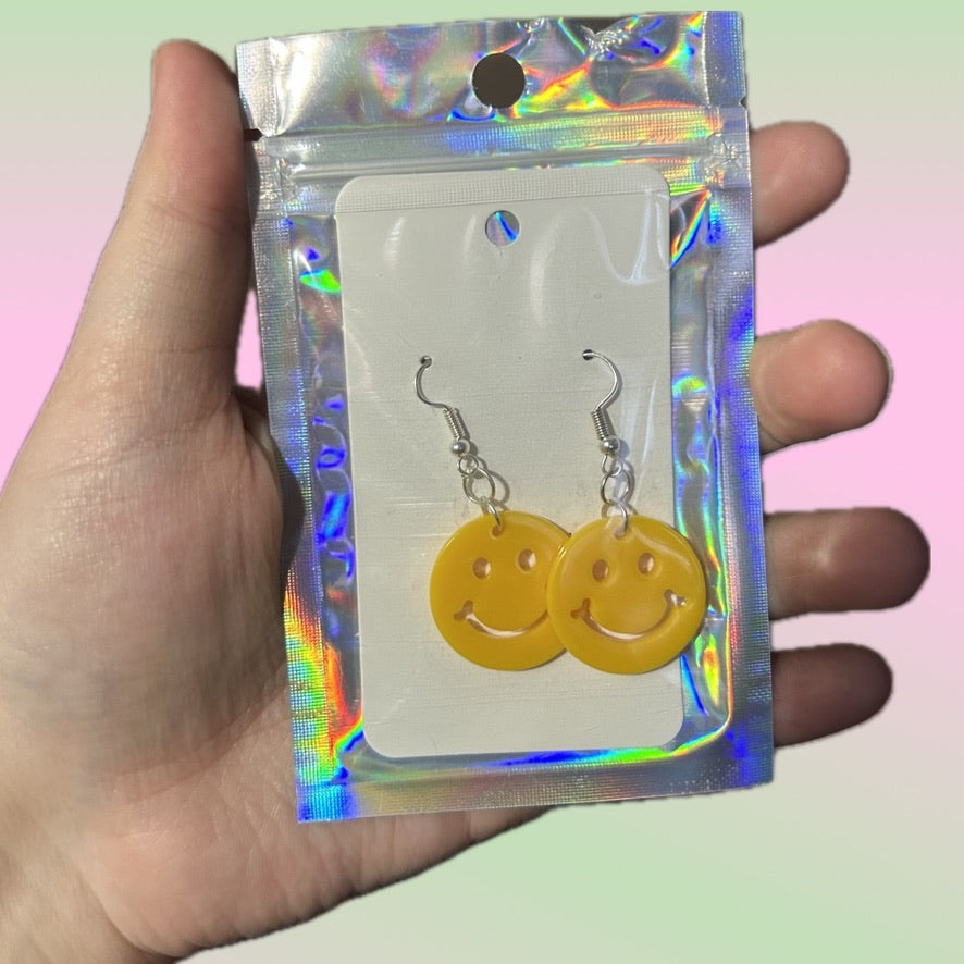 Yellow Smiley Earrings