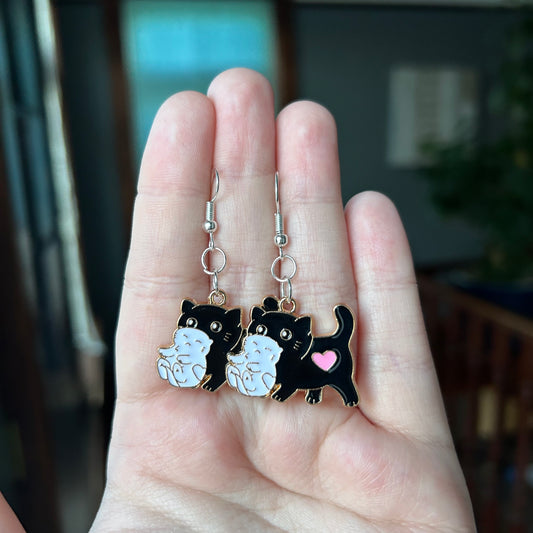 Cat & Kitten Earrings