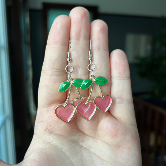 Heart Cherry Earrings