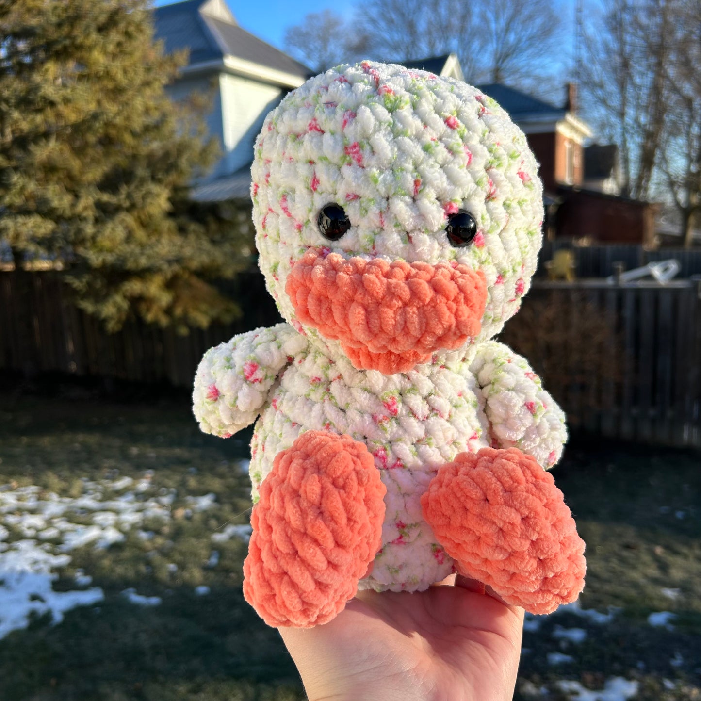 Floral Duck Plushie