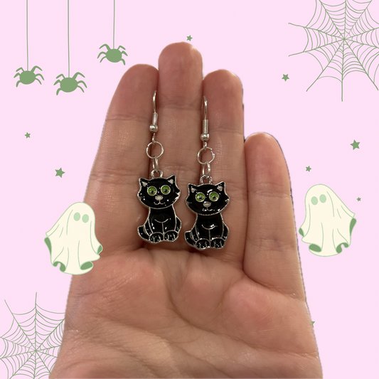 Black Cat Earrings