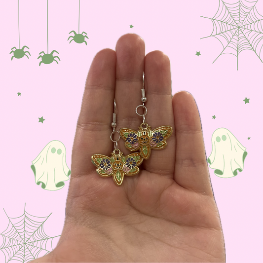 Halloween Moth Earrings