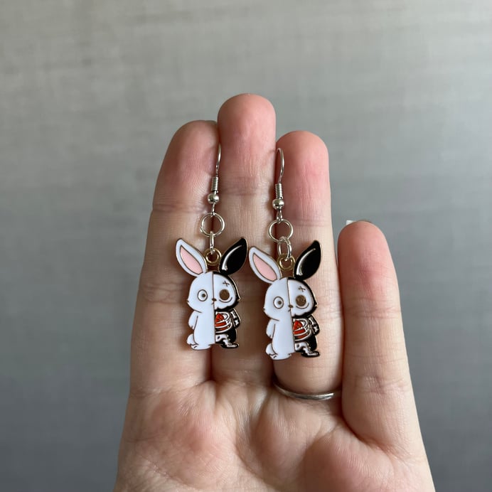 Skeleton Bunny Earrings