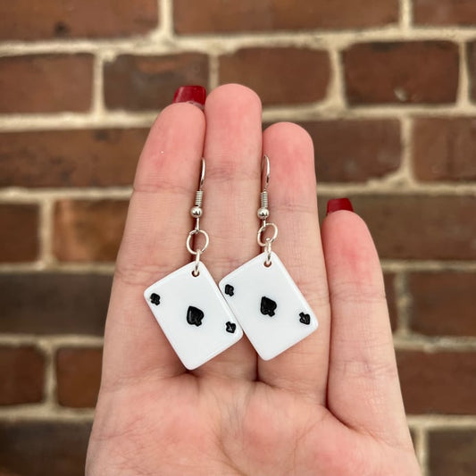 Spades Card Earrings